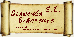Stamenka Bikarević vizit kartica